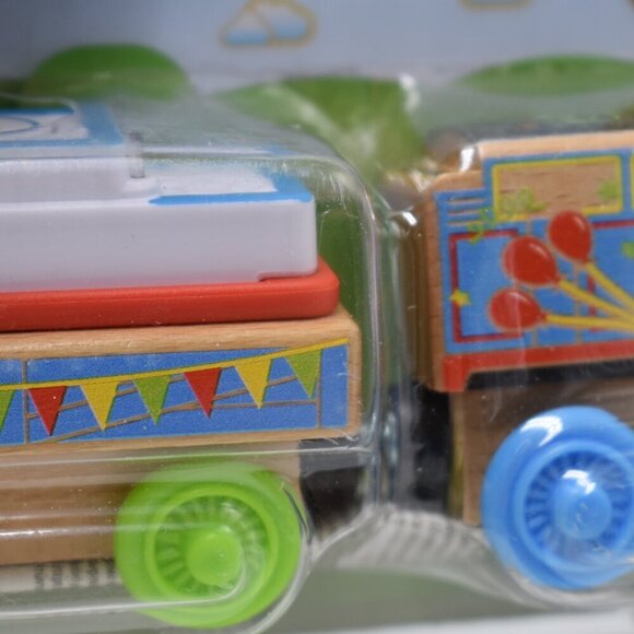 Happy Birthday Thomas Exposed Wood Cargo Car Cake Thomas & Friends Train Engine - Picture 4 of 11